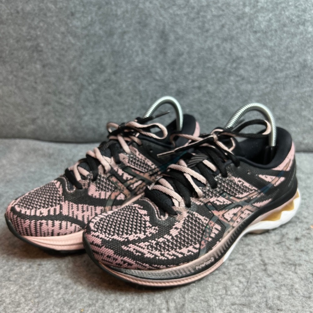 Asics Gel-Kayano 27 Womens Running Shoes Black Pink FlyteFoam Sneakers Size 9